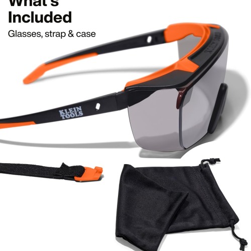 KLEIN TOOLS 03007 Over-The-Glasses Safety Glasses, Shaded Lens