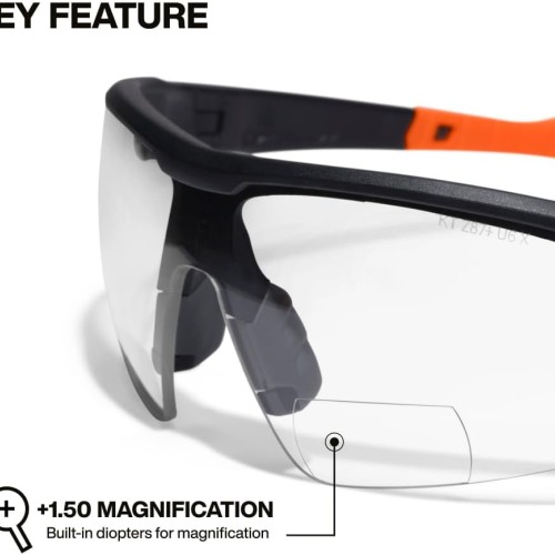 KLEIN TOOLS 03614 Bifocal Safety Glasses with +1.50 Diopter Magnification