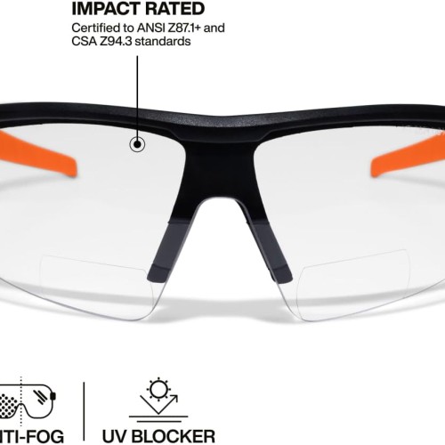 KLEIN TOOLS 03614 Bifocal Safety Glasses with +1.50 Diopter Magnification