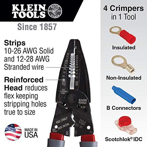 Klein Tools 1019 Klein Kurve Wire Stripper / Crimper / Cutter for ...