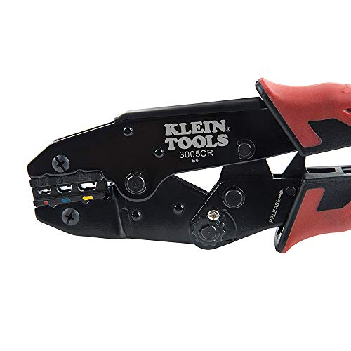 Klein Tools 3005CR Wire Crimper Tool, Ratcheting Insulated Termina...