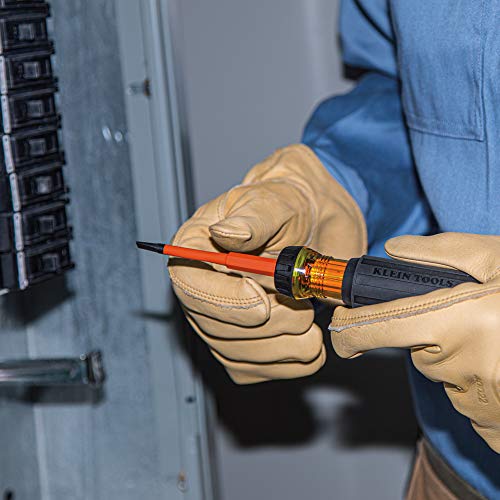 Klein Tools 32286 Insulated Screwdriver, 2-in-1 Screwdriver Set wi...