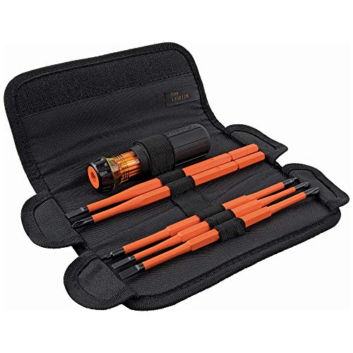 Klein Tools 32288 Insulated Screwdriver, 8-in-1 Screwdriver Set wi...