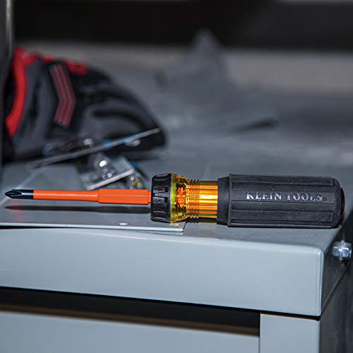 Klein Tools 32293 Insulated Screwdriver, 2-in-1 Screwdriver Set wi...