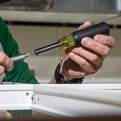 Klein Tools 32500MAG Magnetic Multi-Bit Screwdriver/Nut Driver, 11...