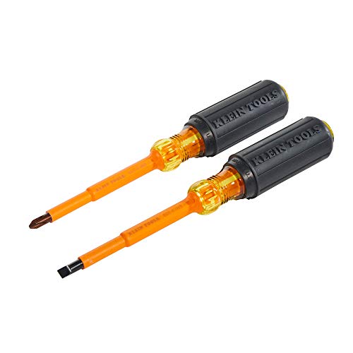 Klein Tools 33532-INS Electrical Insulated Screwdriver Set of 2, 4...