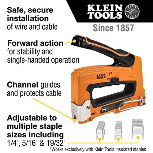 Klein Tools 450-100 Heavy Duty Stapler for Voice, Data, Video and ...
