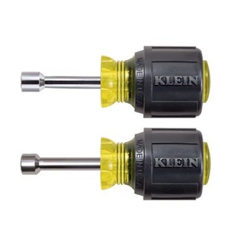 Klein Tools 610M Nut Driver, Stubby Set, Hex Sizes 1/4-Inch and 5/...