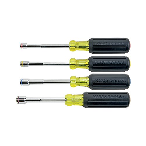 Klein Tools 635-4 Heavy Duty Magnetic Nut Driver Set with Full Hol...