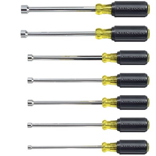 Klein Tools 647 Hollow Shaft Nut Driver Set with Chrome-Plated 6-I...