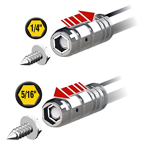 Klein Tools 65129 2-in-1 Nut Driver, Hex Head Slide Drive, 6-Inch
