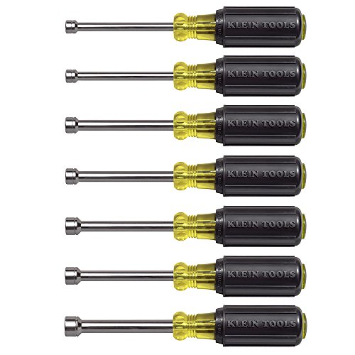 Klein Tools 65160 Metric Nut Driver Set with Hollow, Chrome-Plated...