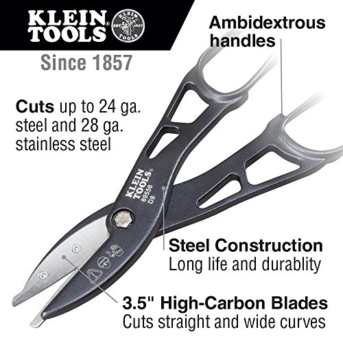 Klein Tools 89556 Metal Cutter, Tin Snips Cut Tin, Copper, Aluminu...