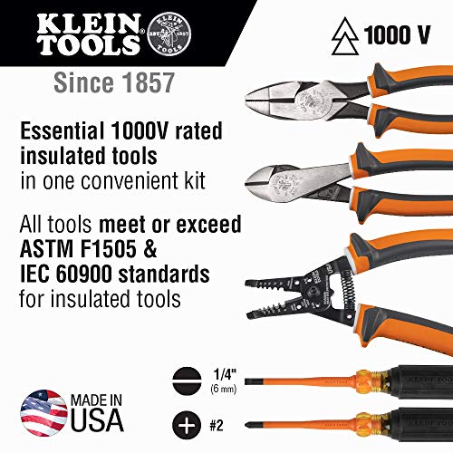Klein Tools 94130 1000V Insulated Screwdriver Tool Set with #2 Phi...