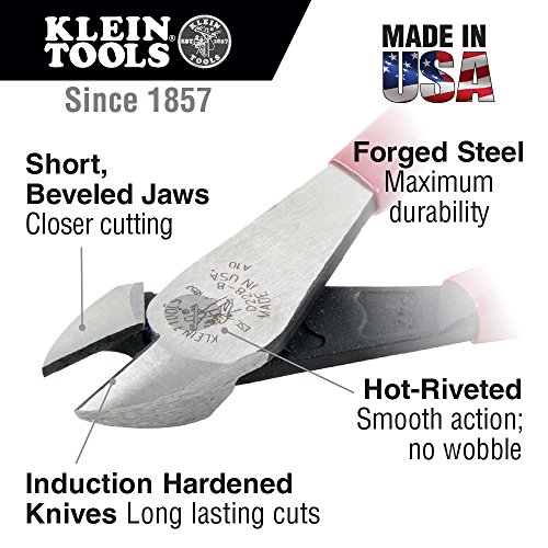 Klein Tools D200028GLW Pliers, Hi-Viz Diagonal Cutting Pliers with...