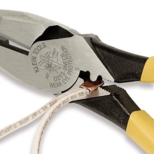 Klein Tools D213-9NE-CR Linemans Crimping Pliers, Streamlined Hig...