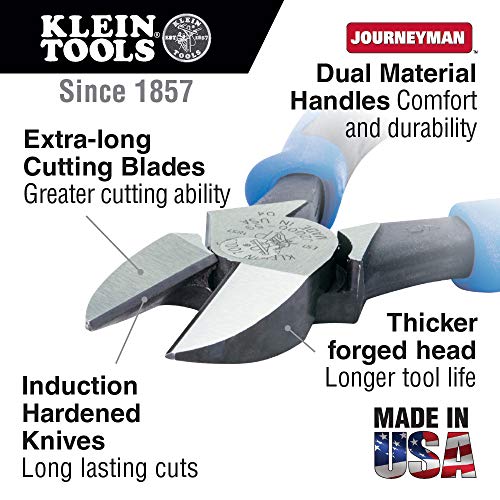 Klein Tools J2000-59 Pliers, Diagonal Cutting Journeyman Pliers wi...