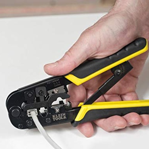 Klein Tools VDV226-011-SEN Crimper, All in One Ratcheting Modular ...
