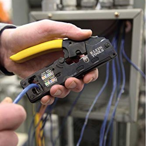Klein Tools VDV226-107 Compact Ratcheting Modular Data Cable Crimp...
