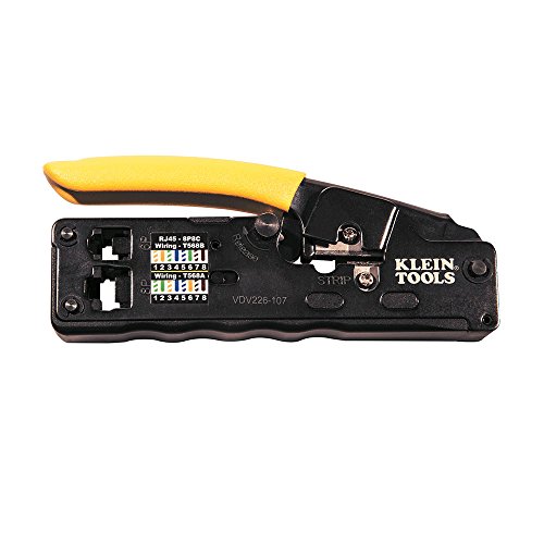 Klein Tools VDV226-107 Compact Ratcheting Modular Data Cable Crimp...