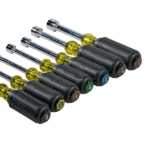 Nut Driver Set, 3-inch Full Hollow Shaft, Sizes 3/16, 1/4, 5/16, 1...
