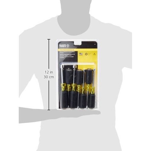 Nut Driver Set, 3-inch Full Hollow Shaft, Sizes 3/16, 1/4, 5/16, 1...