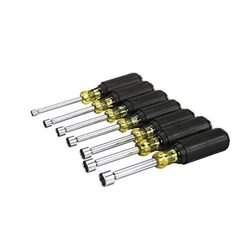 Nut Driver Set, 3-inch Full Hollow Shaft, Sizes 3/16, 1/4, 5/16, 1...