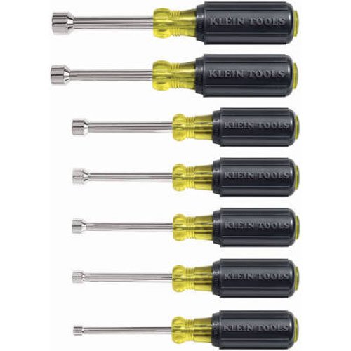 Nut Driver Set, 3-inch Full Hollow Shaft, Sizes 3/16, 1/4, 5/16, 1...