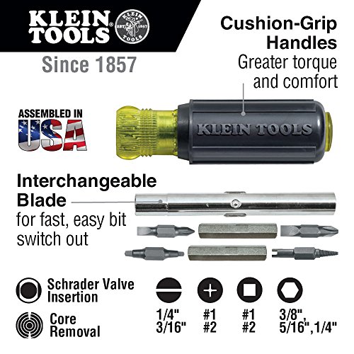 Screwdriver Nut Driver 11 in 1 has Phillips and Square Bits, Nut D...