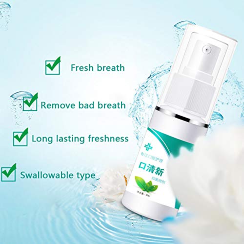 KLFGJ Breath Freshen Spray Oral Cleaning Spray, Portable Fresh Bre...