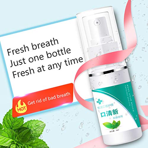 KLFGJ Breath Freshen Spray Oral Cleaning Spray, Portable Fresh Bre...