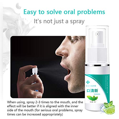KLFGJ Breath Freshen Spray Oral Cleaning Spray, Portable Fresh Bre...