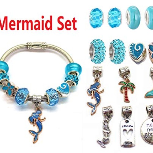 Charm Bracelet Making Kit,Jewelry Making Supplies Beads,Unicorn/Me...