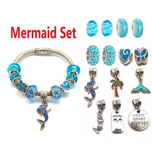 Charm Bracelet Making Kit,Jewelry Making Supplies Beads,Unicorn/Me...