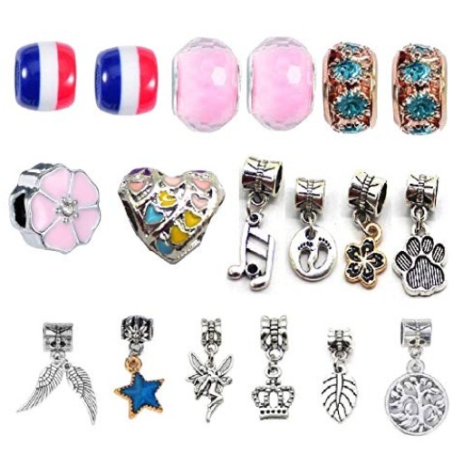 Charm Bracelet Making Kit,Jewelry Making Supplies Beads,Unicorn/Me...