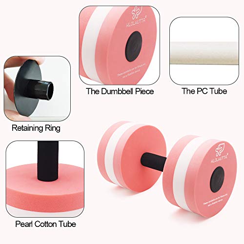 KLOLKUTTA Aquatic Dumbells, 2PCS Water Aerobic Exercise Foam Dumbb...