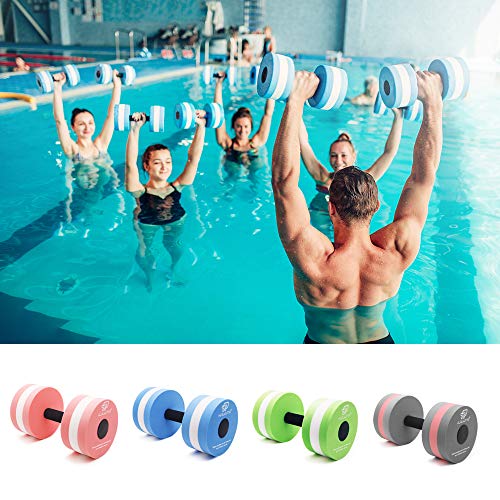 KLOLKUTTA Aquatic Dumbells, 2PCS Water Aerobic Exercise Foam Dumbb...