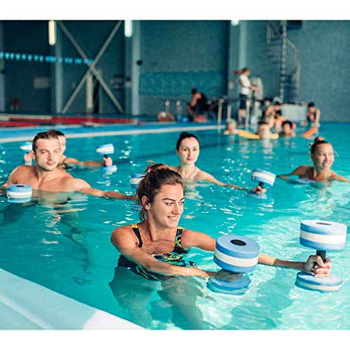 KLOLKUTTA Aquatic Dumbells, 2PCS Water Aerobic Exercise Foam Dumbb...