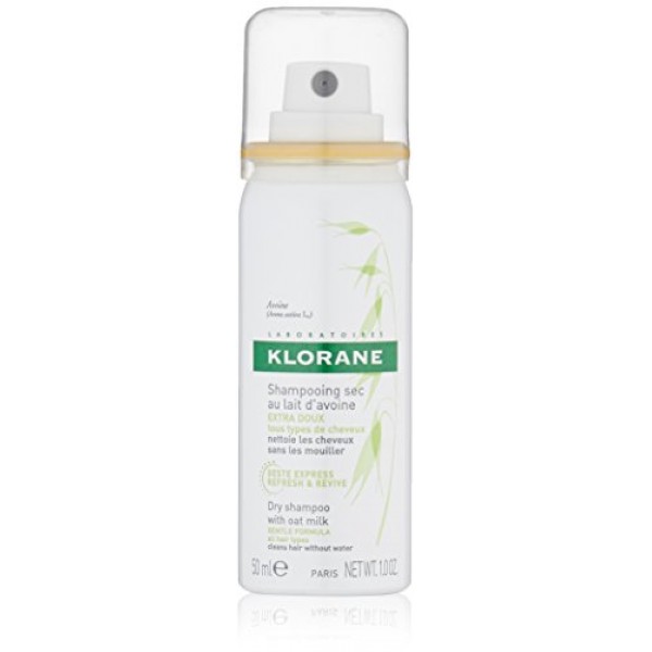Klorane Dry Shampoo with Oat Milk - All Hair Types, 1.0 oz.