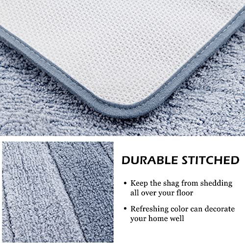 KMSON 3 Pcs Ombre Bath Rug Set Bathroom Rugs with U-Shaped Contour...