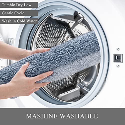 KMSON 3 Pcs Ombre Bath Rug Set Bathroom Rugs with U-Shaped Contour...
