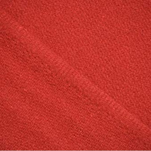 One Yard- Red Coat Jacket Weight Melton Wool 80/20 Poly Blend Text...