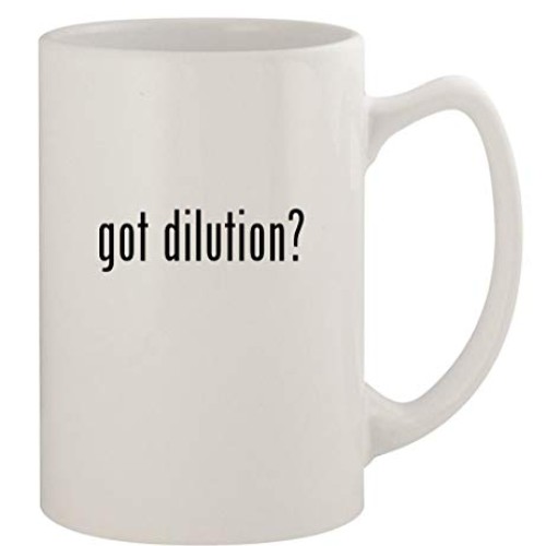 got dilution? - 14oz Ceramic White Statesman Coffee Mug, White