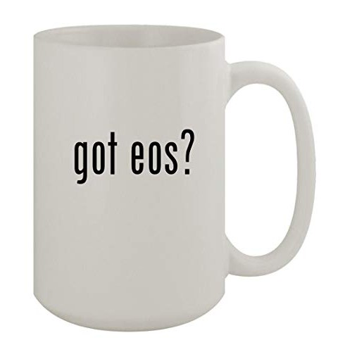 got eos? - 15oz Ceramic White Coffee Mug, White