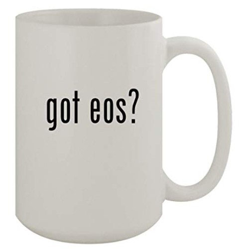 got eos? - 15oz Ceramic White Coffee Mug, White
