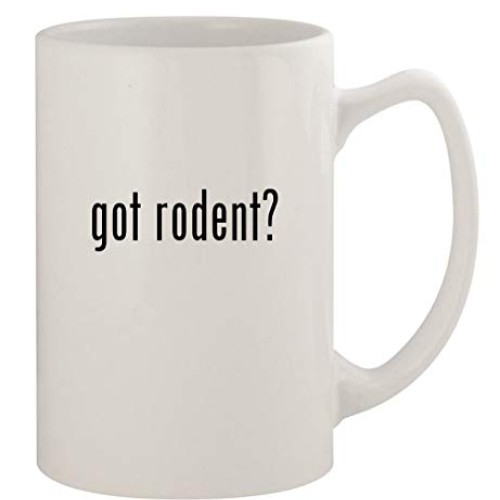 got rodent? - 14oz Ceramic White Statesman Coffee Mug, White