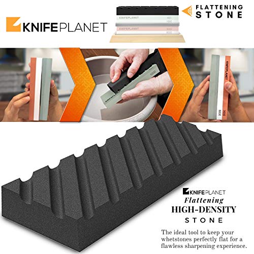 Knife Sharpening Stone Set - 400/1000 and 3000/8000-Grit Professio...