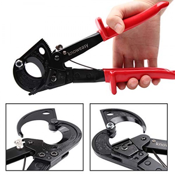 Cable Cutter,Knoweasy Heavy Duty Aluminum Copper Ratchet Cable Cut...
