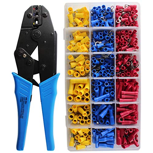 Wire Terminals Crimper Kit, Knoweasy Insulated Ratcheting Terminal...