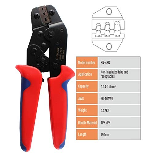 Wire Terminals Crimping Tool Kit,Knoweasy Spade Connectors Crimper...